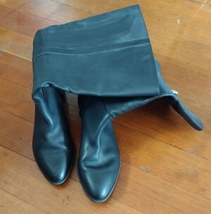 Black Leather Women's Dress Boots